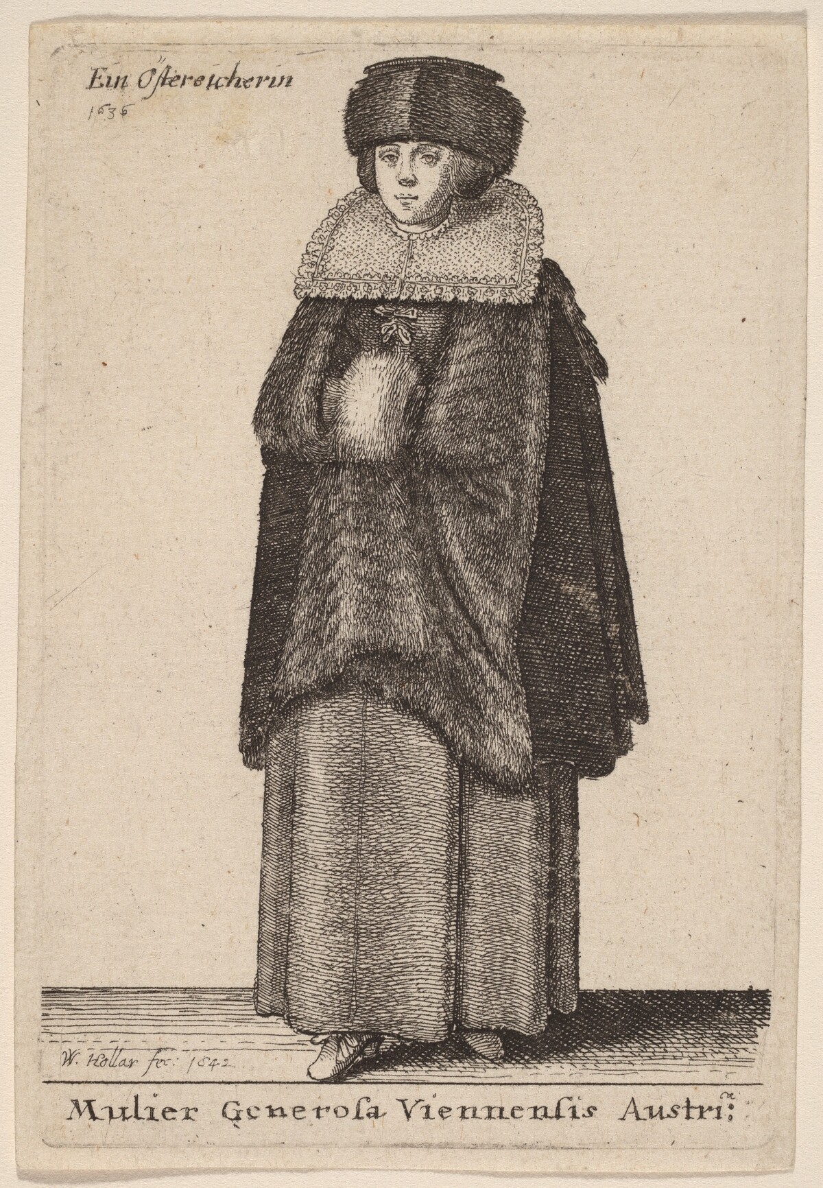 Mulier Generosa Viennensis Austri by Wenceslaus Hollar