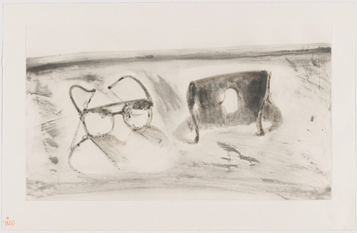 Beach Glasses [working proof 19] by Wayne Thiebaud