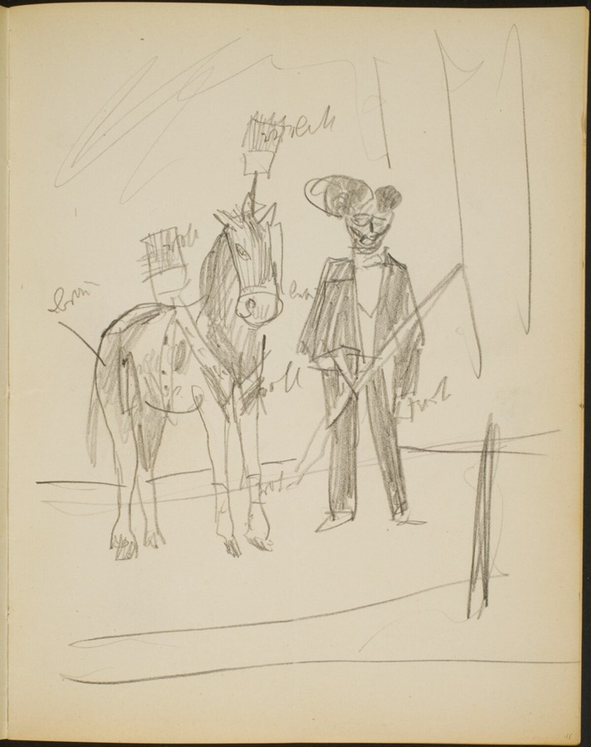 Mann mit Pferd (Man with a Horse) [p. 11] by Max Beckmann