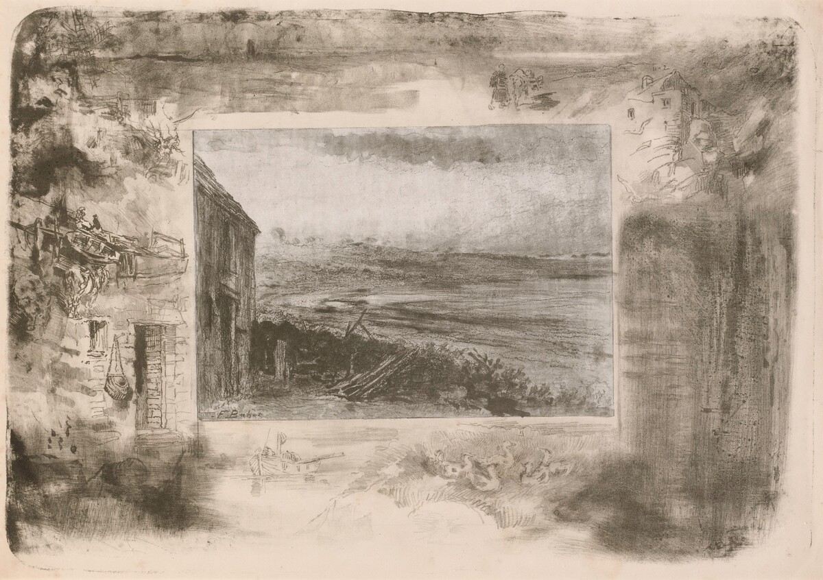 Chaumière de pêcheur (Fisherman's Cottage) by Félix-Hilaire Buhot