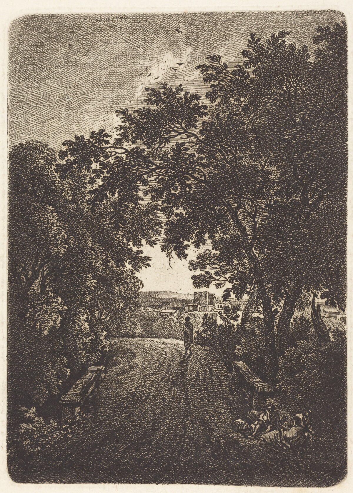 An Evening Stroll by Ferdinand Kobell