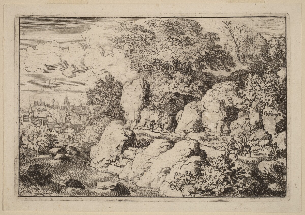 Two Horsemen on a Rocky Path by Allart van Everdingen
