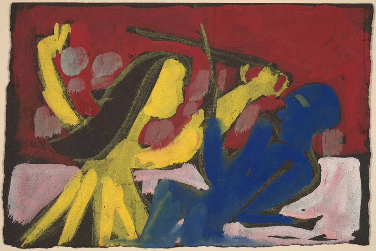 Mythological Scene (Sword Fight between a Woman and a Man) by Mark Rothko