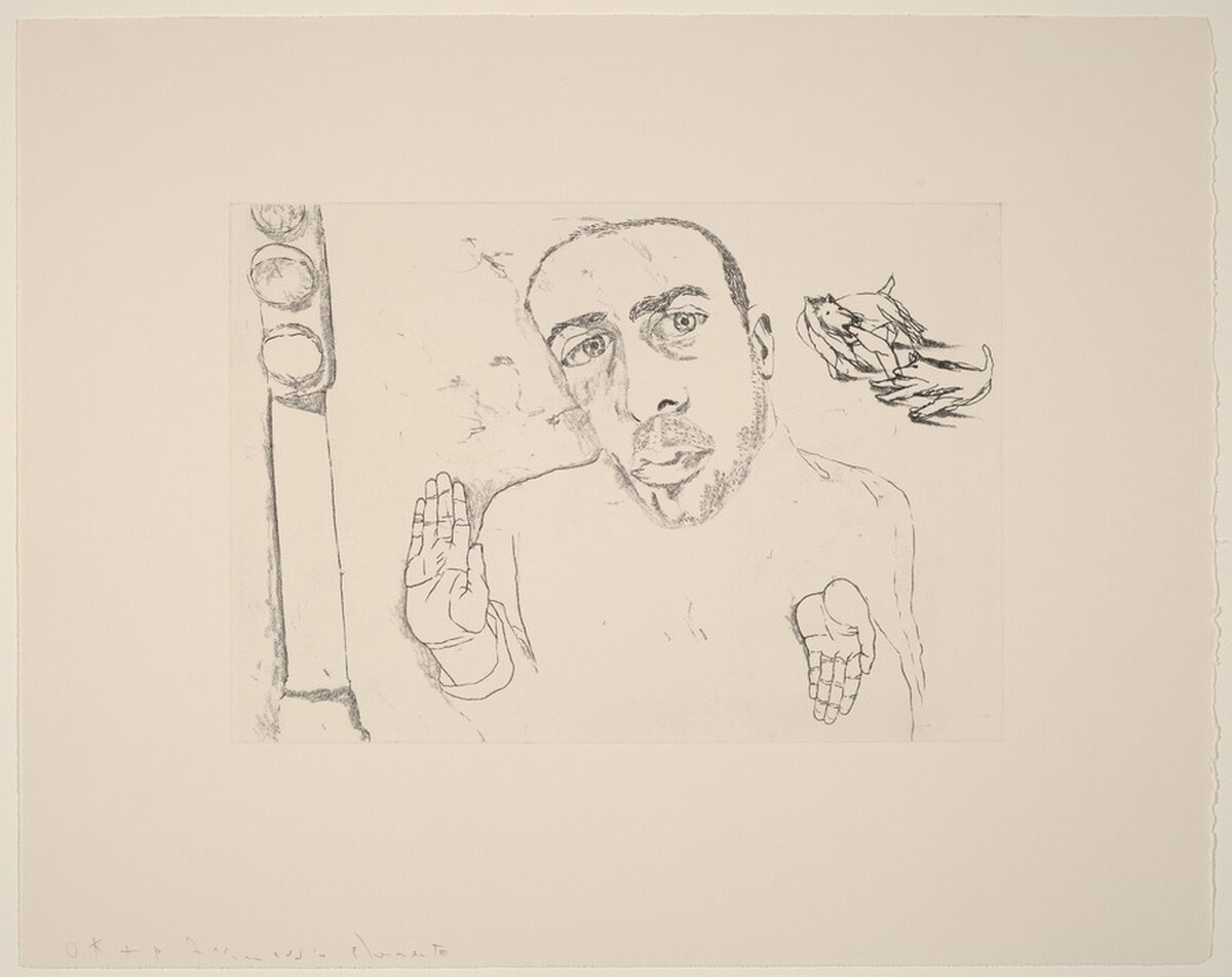 Self-Portrait #6 (Stoplight) by Francesco Clemente