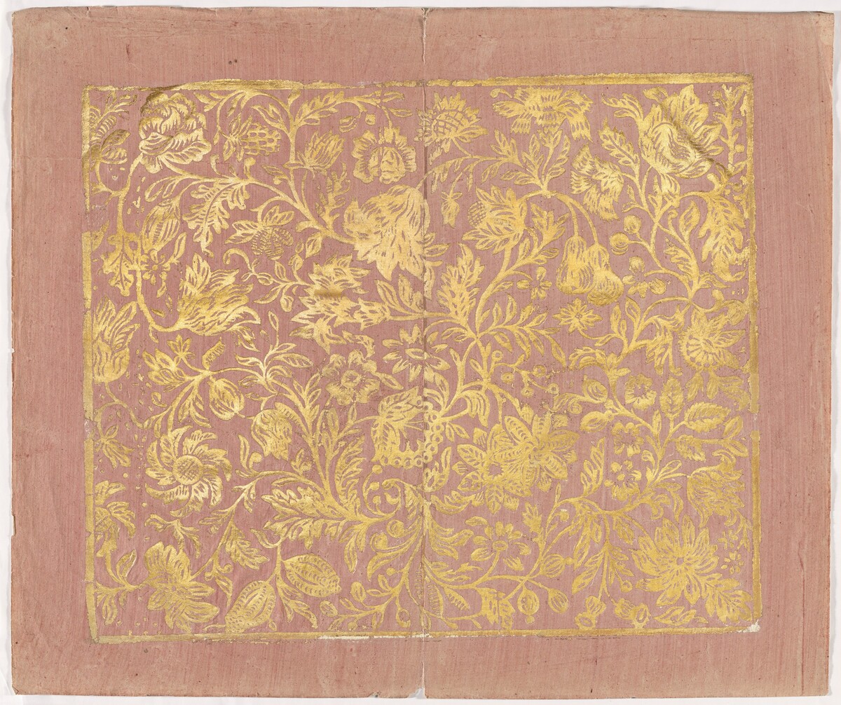 Endpaper with Mixed Floral Pattern by Italian 18th Century