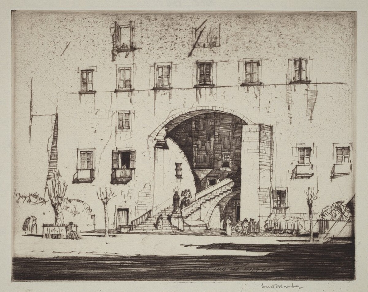 Hospital of Santa Cruz, Barcelona by Louis Conrad Rosenberg