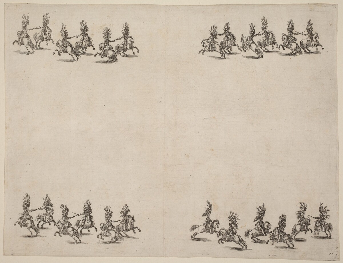Cavaliers Fighting with Swords by Stefano Della Bella