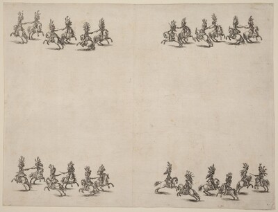 Cavaliers Fighting with Swords