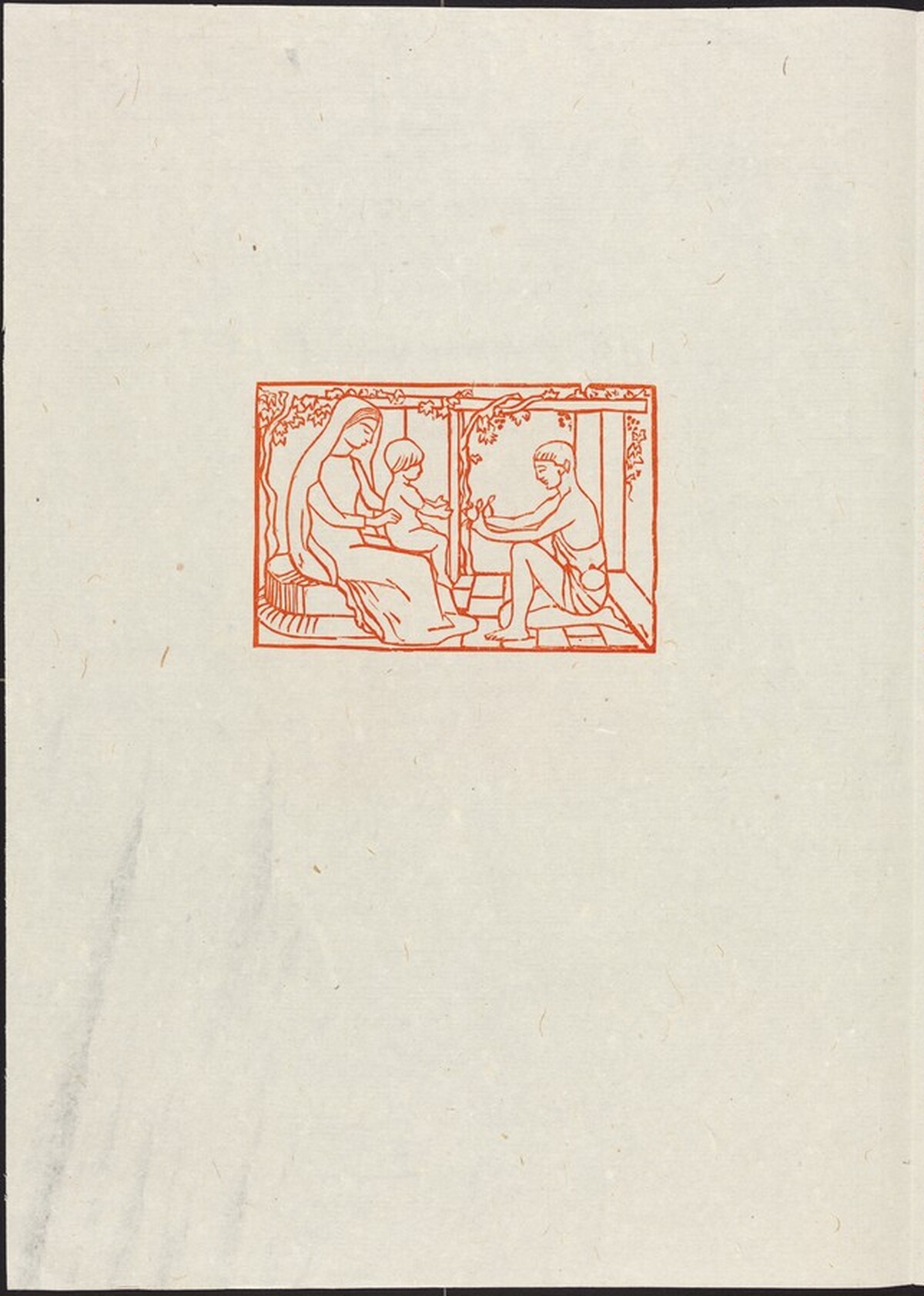 Fourth Eclogue: Lucina Smiles on Her Boy (En tête de la quatrieme eglogue) [left] by Aristide Maillol