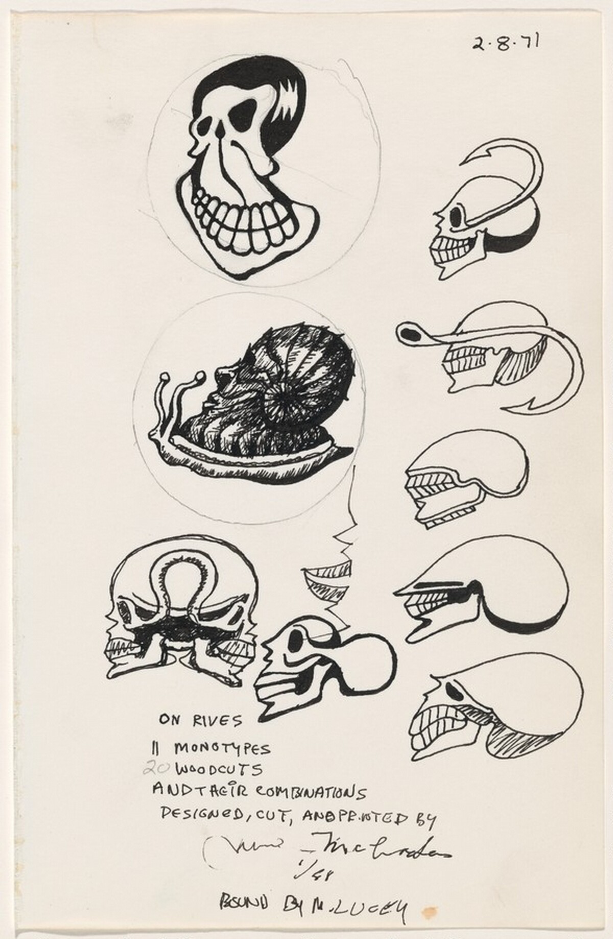 Untitled 2-8-71 [study for "tattoo" book] by James McCracken Jr.
