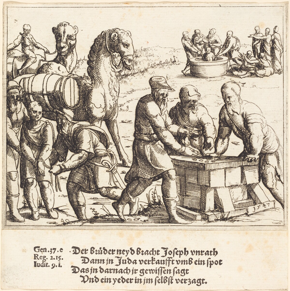 Joseph Sold to the Ishmaelites by Augustin Hirschvogel