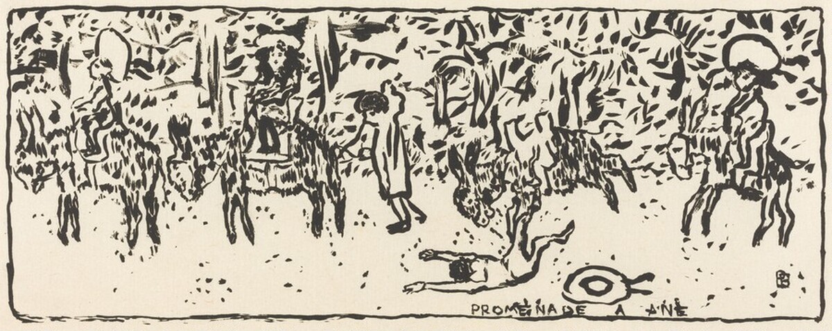 Promenade à âne by Pierre Bonnard