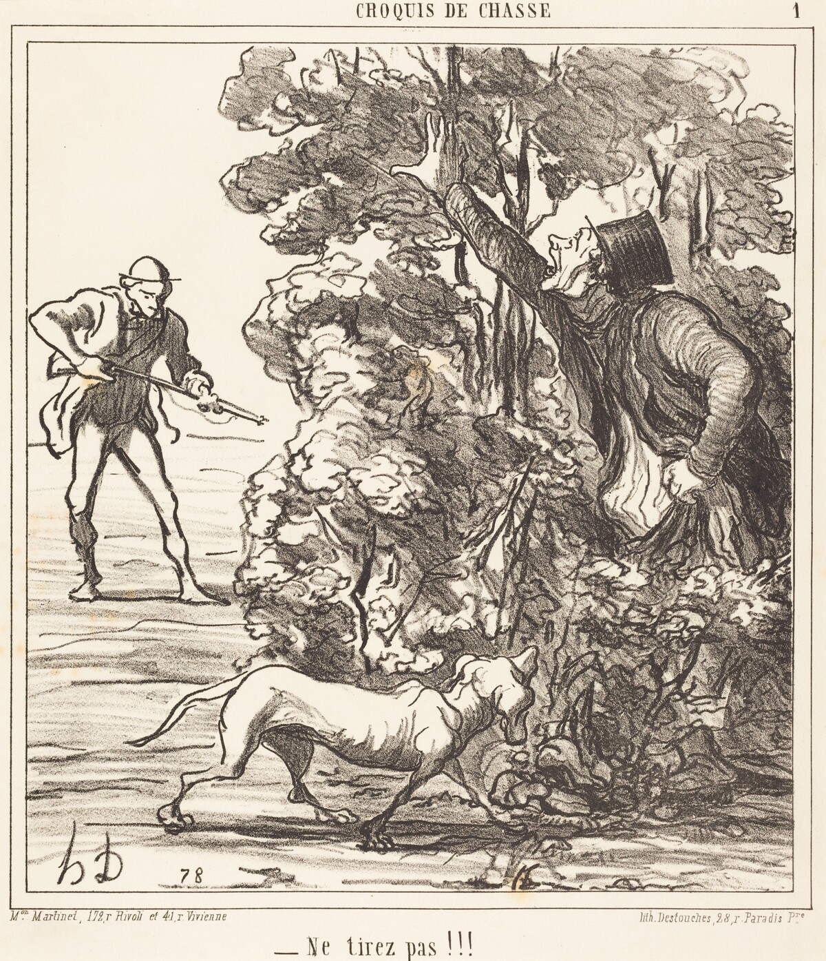 Ne tirez pas!!! by Honoré Daumier