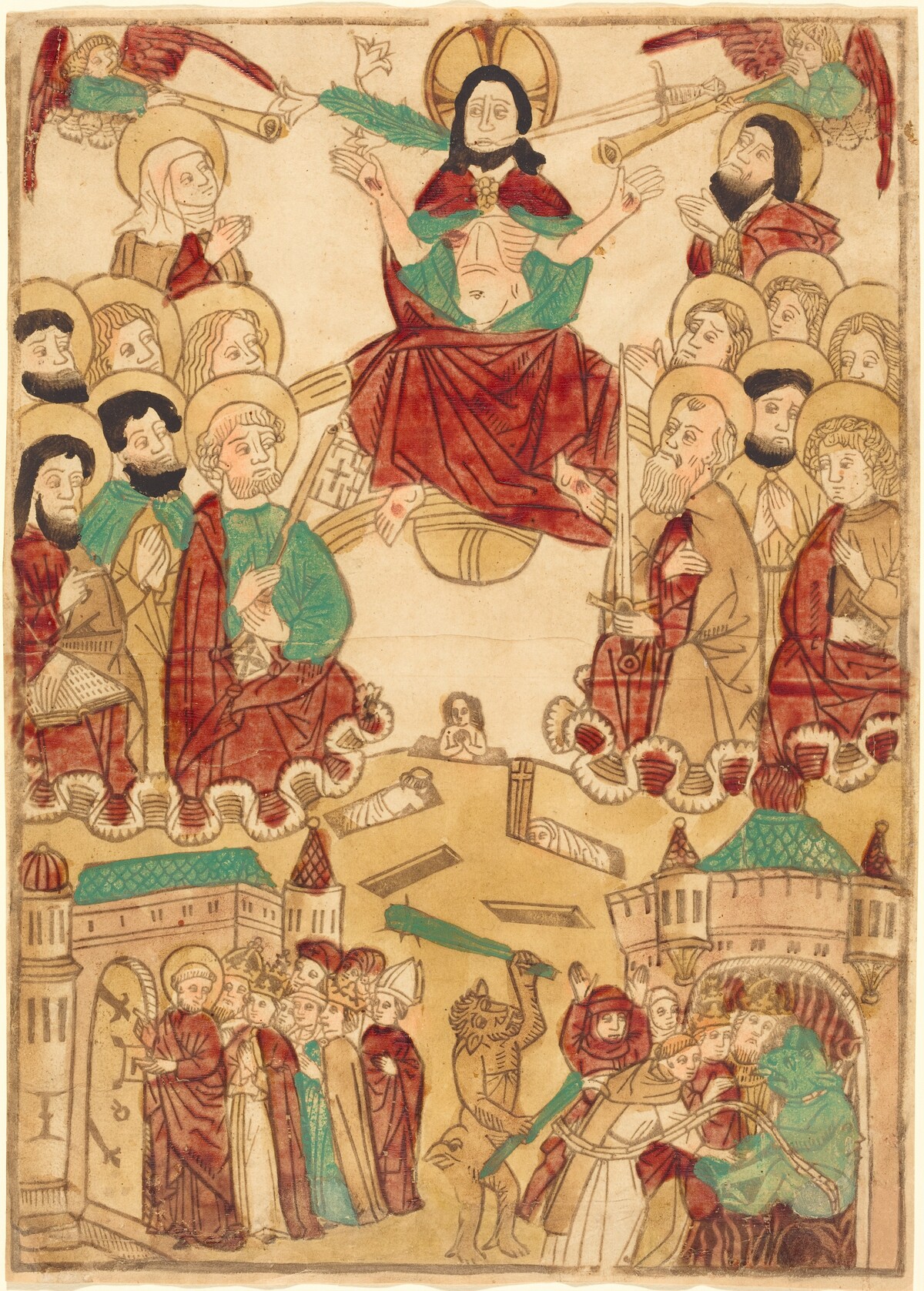 The Last Judgment with the Apostles by German 15th Century