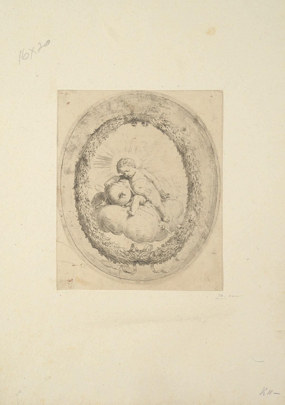 The Infant Christ as Salvator Mundi by Bartolomeo Biscaino