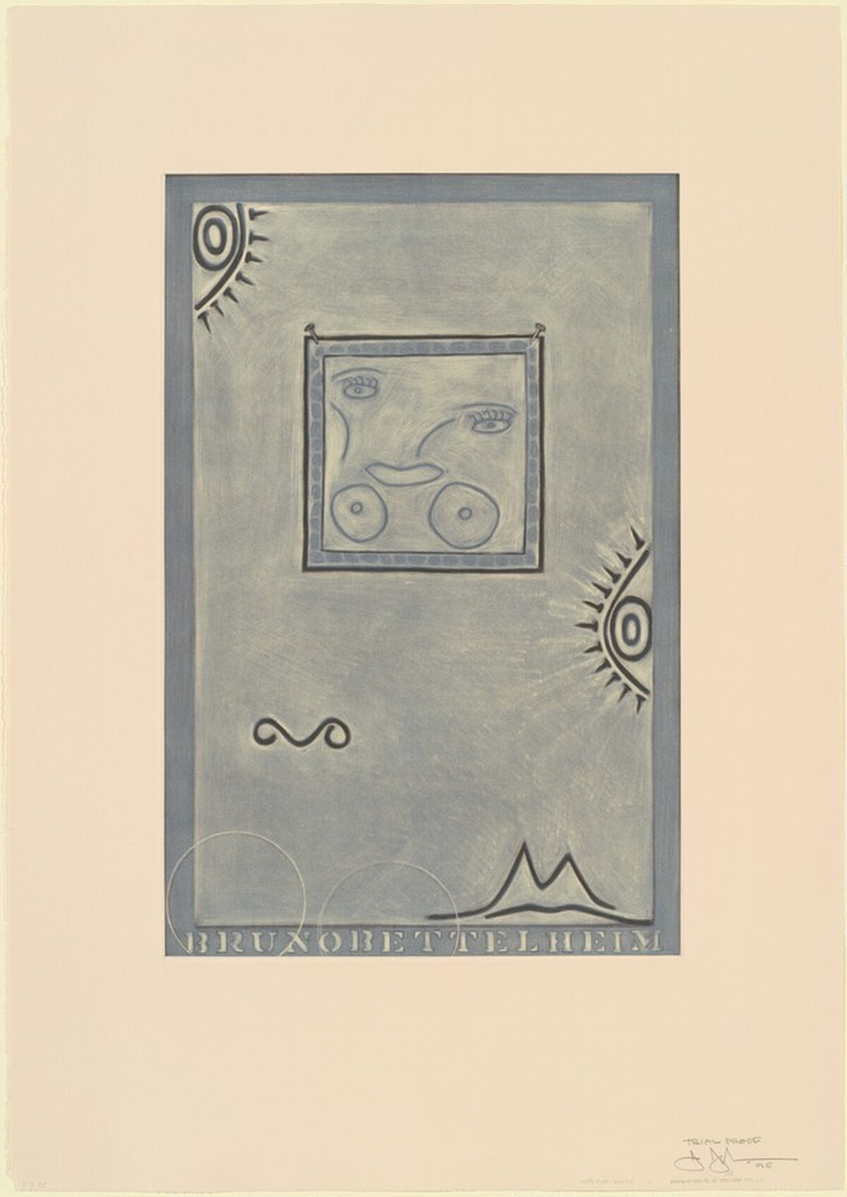 Untitled (White Mezzotint) [trial proof] by Jasper Johns