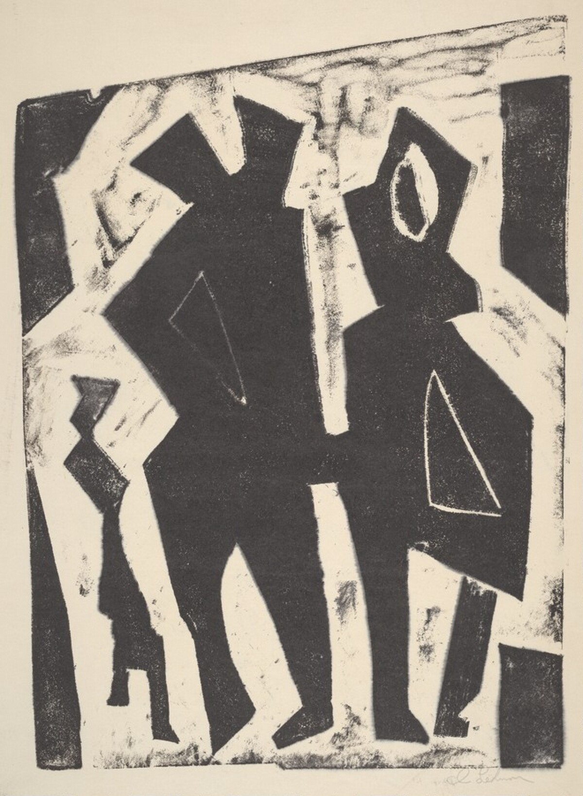 Untitled (Abstracted Figures) by Irving G. Lehman