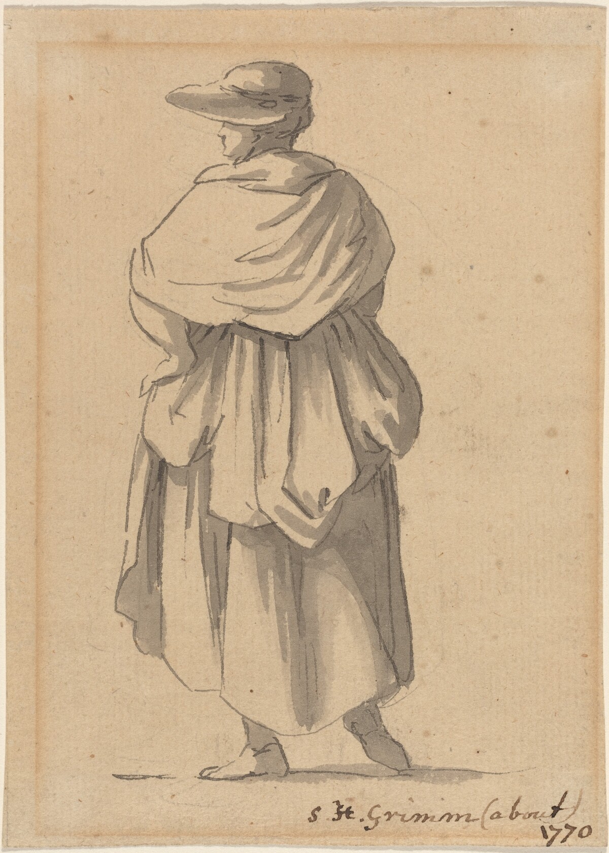 A Peasant Woman by Samuel Hieronymus Grimm