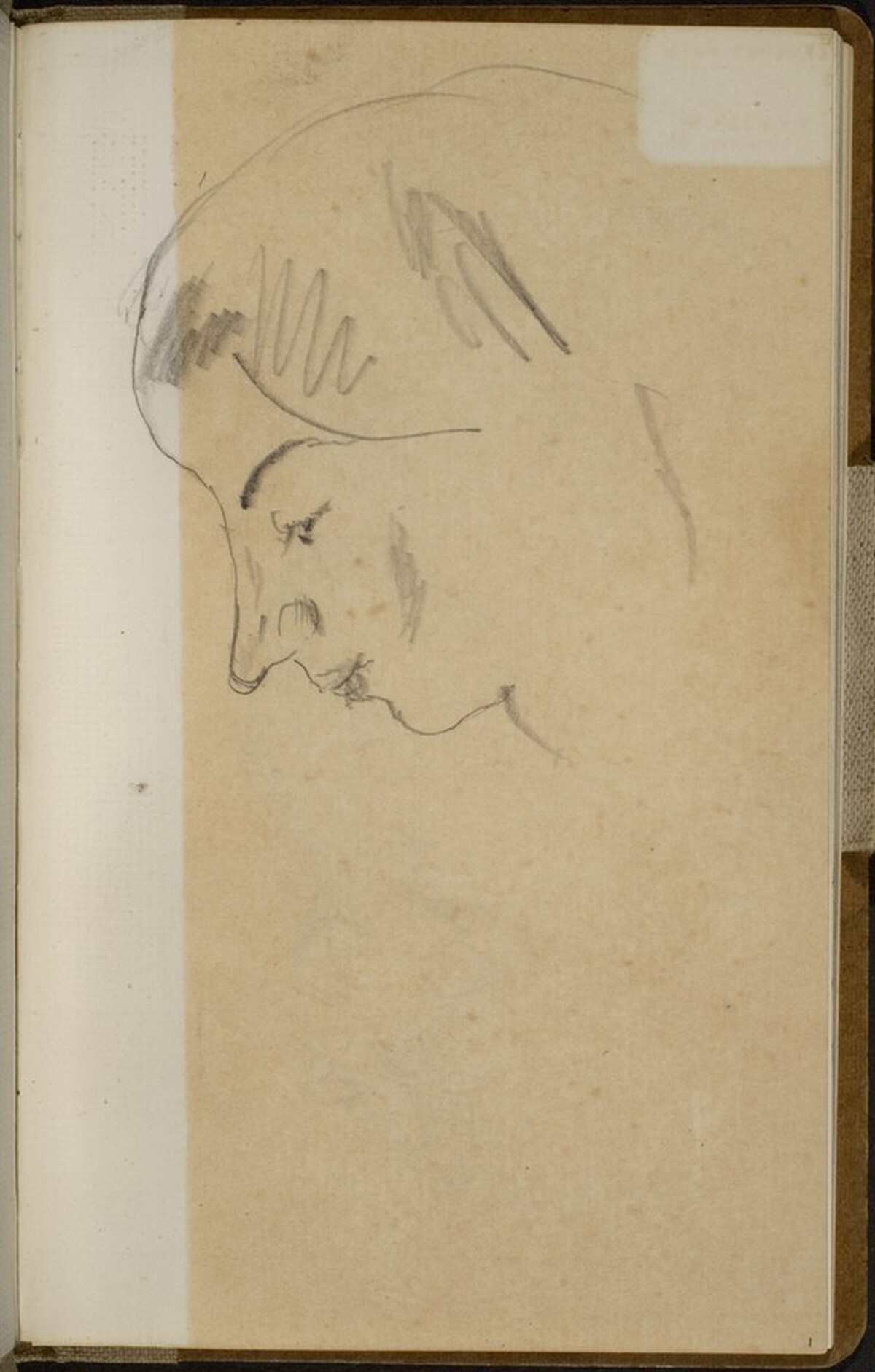 Weibliches Gesicht im Profil (Profile of a Woman) [p. 1] by Max Beckmann