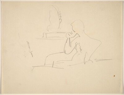 Figure Seated in Front of Object