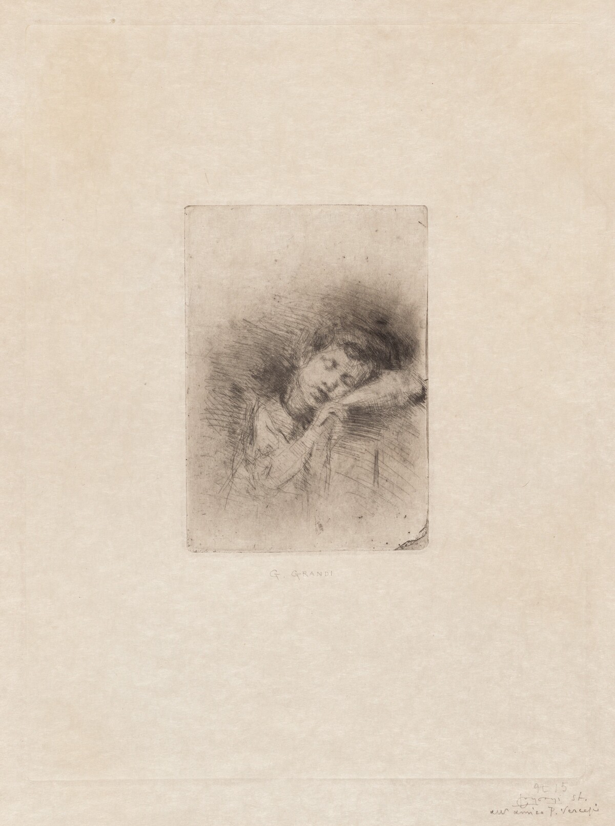 Bimbo che dorme (Sleeping Boy) by Giuseppe Grandi
