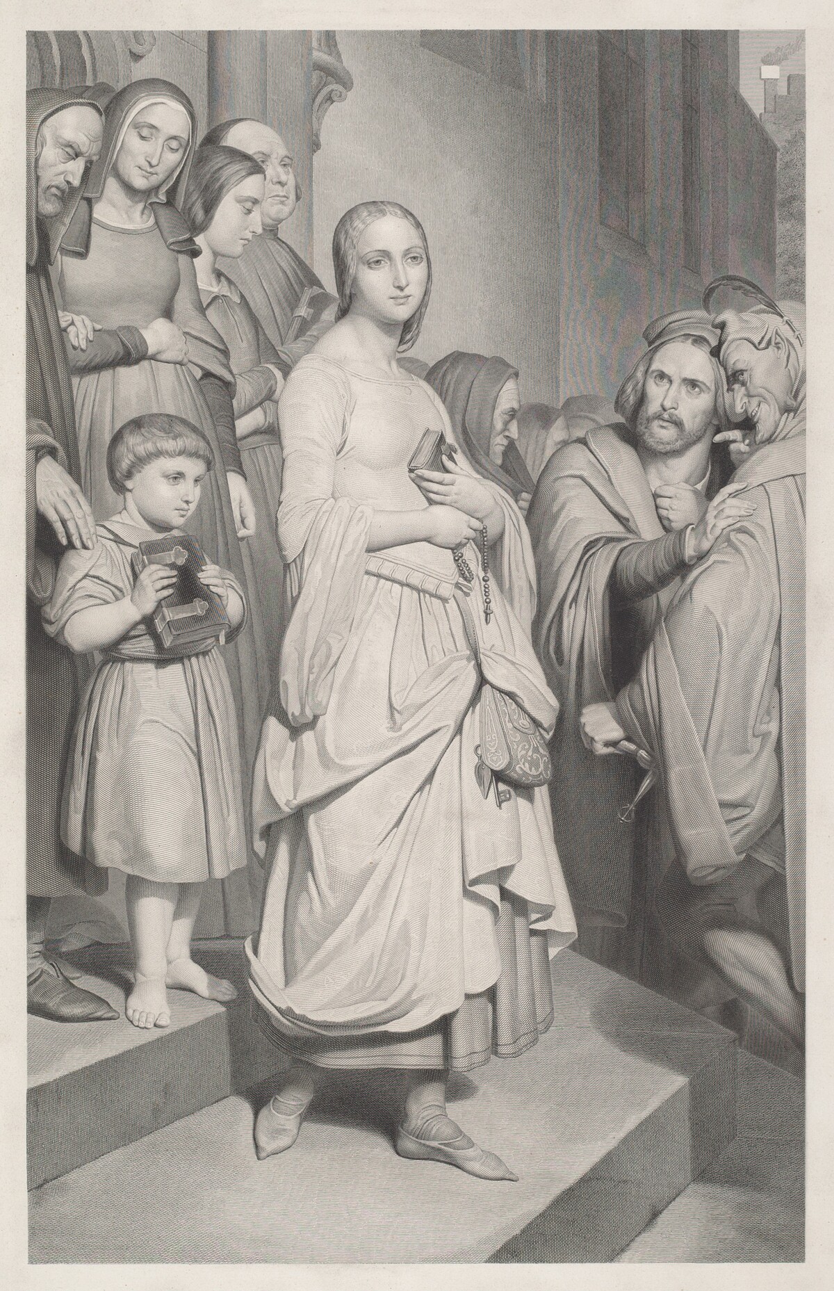 Faust Seeing Marguerite for the First Time by Adolphe Caron after Ary Scheffer