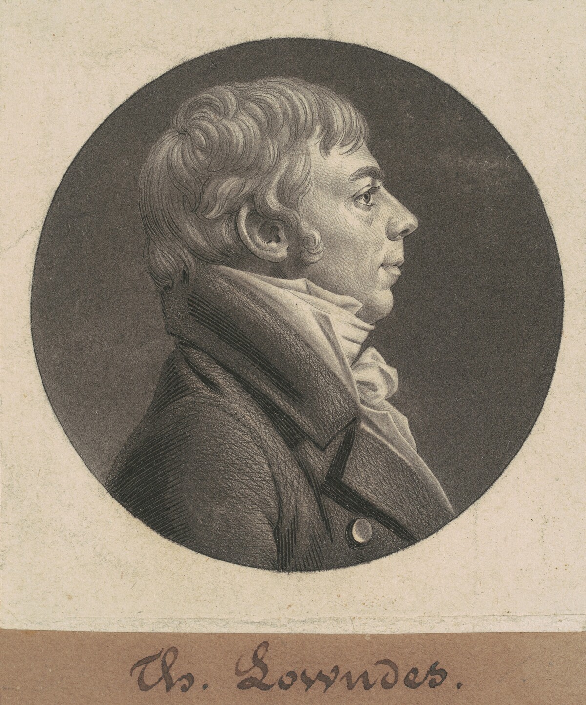Thomas Lowndes by Charles B. J. Févret de Saint-Mémin