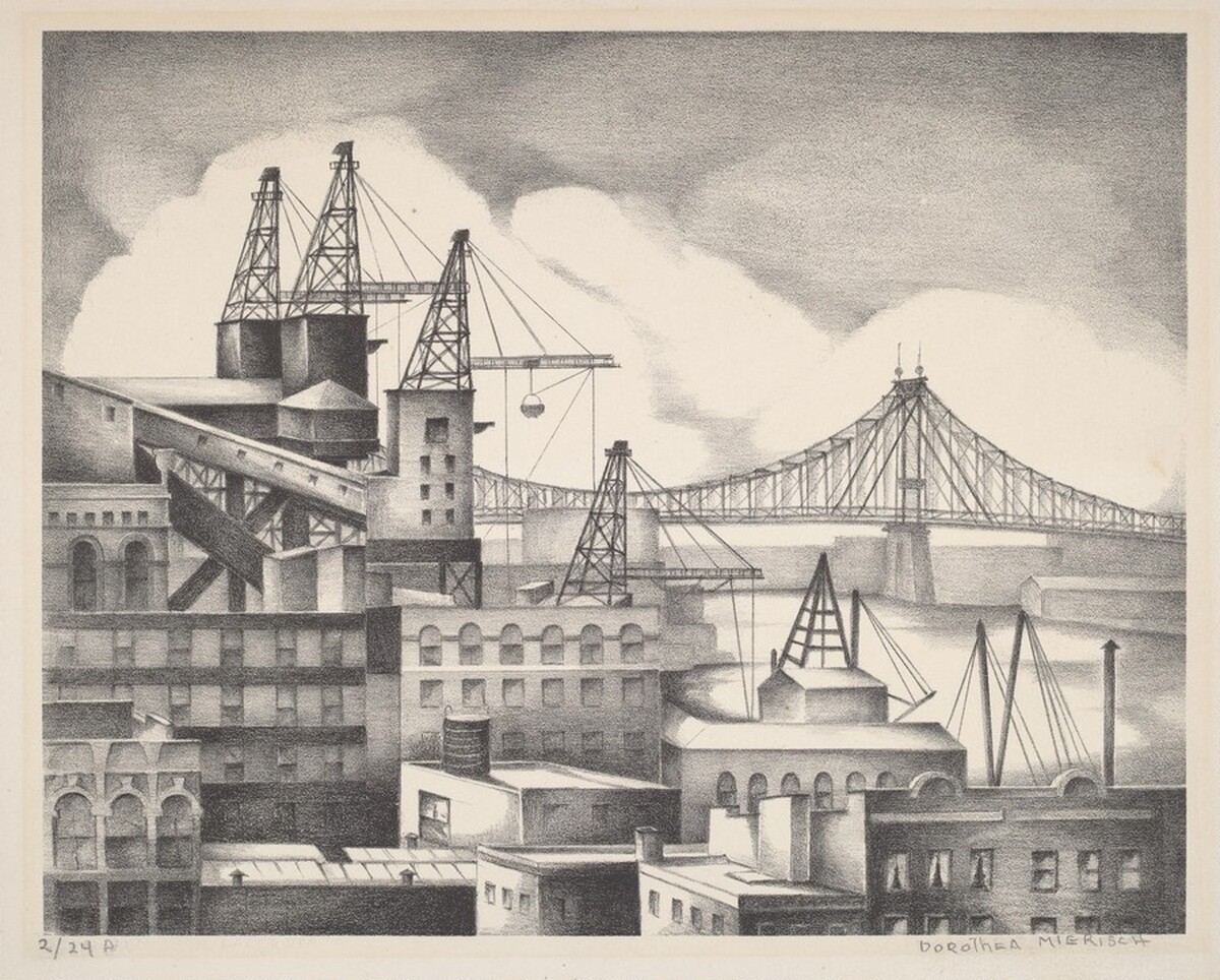 Untitled (View of East River, NY) by Dorothea Mierisch
