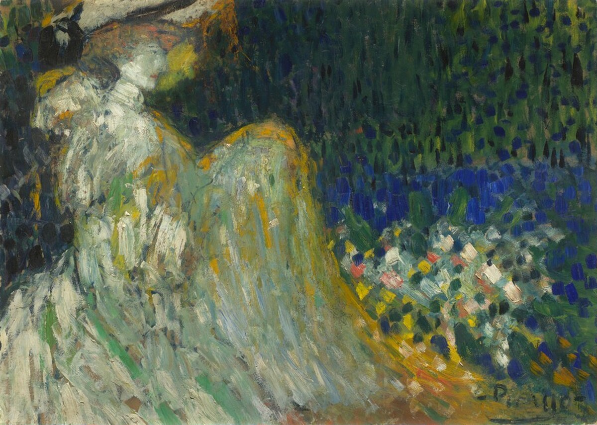 Woman Sitting in a Garden [verso] by Pablo Picasso