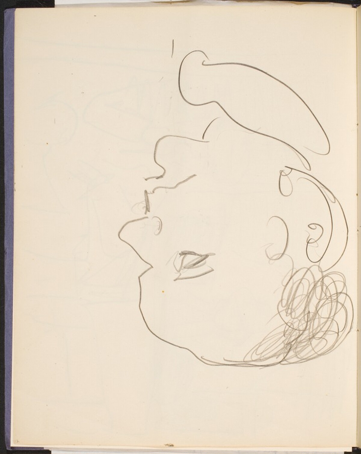 männliche Bildnisstudie (Male Profile) [p. 12] by Max Beckmann