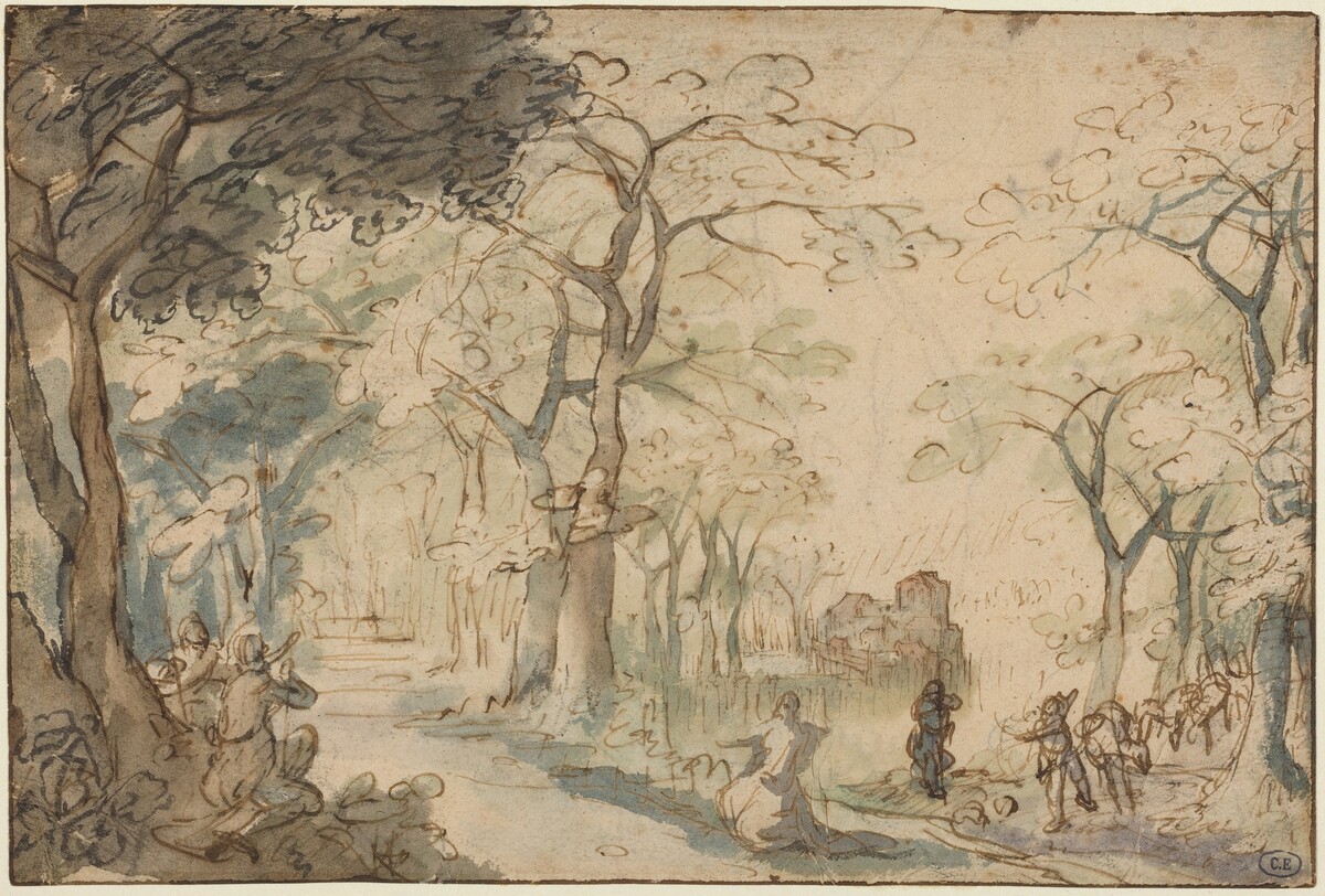 Landscape with Elisha Mocked by David Vinckboons