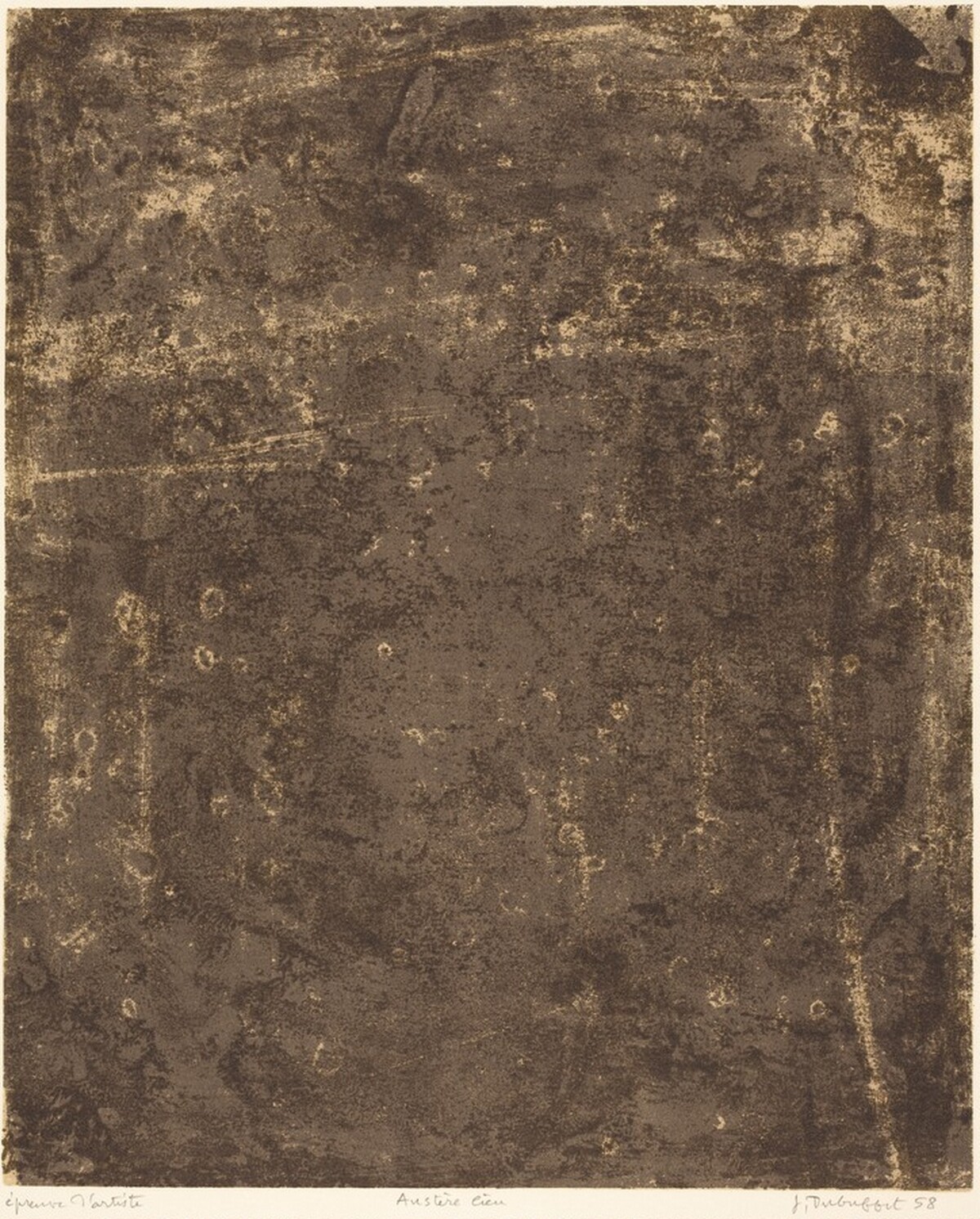 Austere lieu by Jean Dubuffet