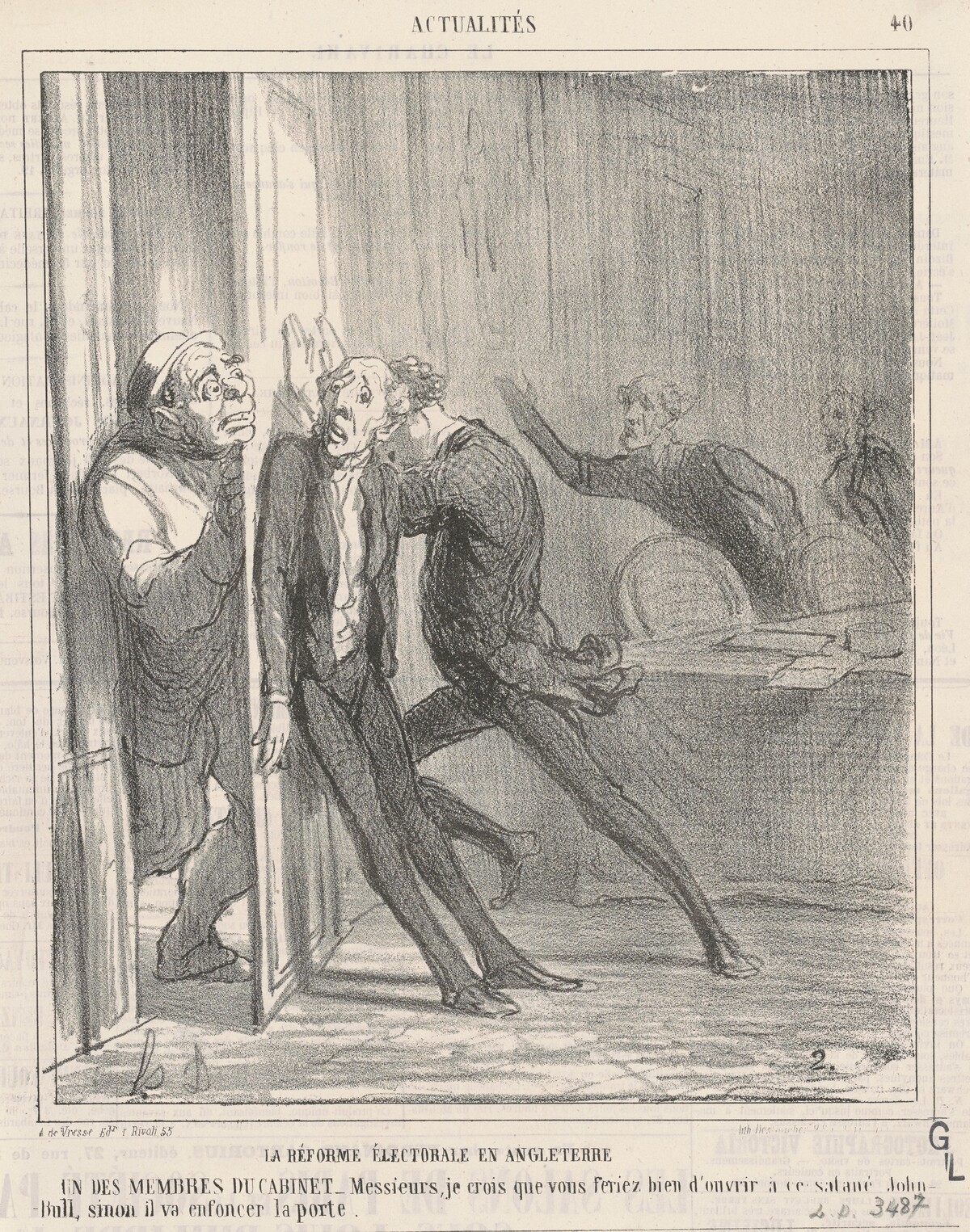 La rèforme électorale en angleterre by Honoré Daumier