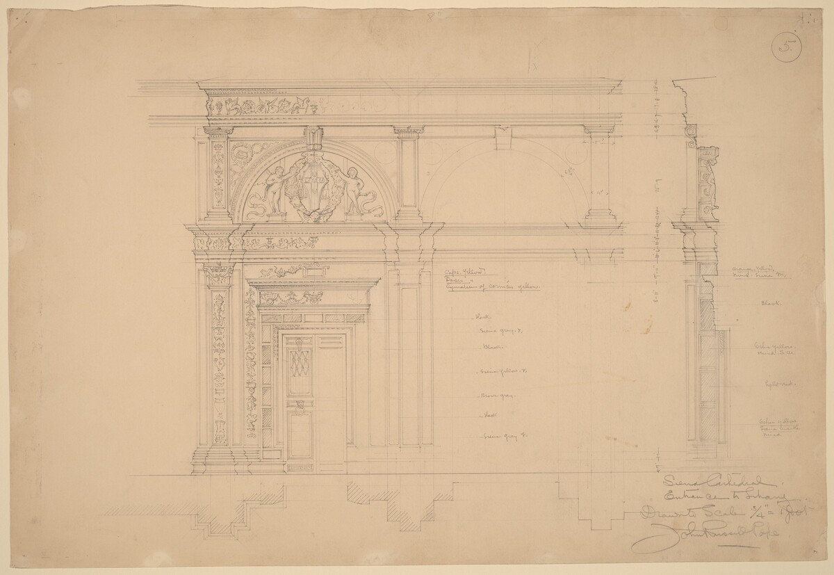 Siena Cathedral, Entrance to Library by John Russell Pope