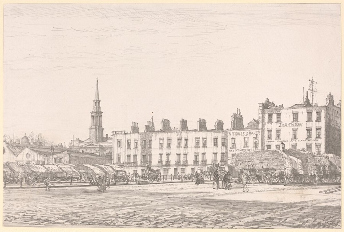 Cumberland Market by Sir Muirhead Bone