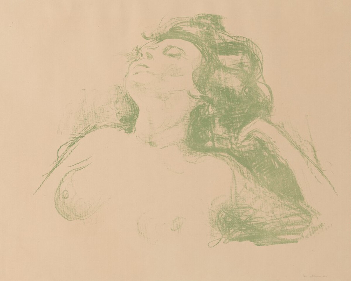 Reclining Nude II (Liggende halvakt II) by Edvard Munch