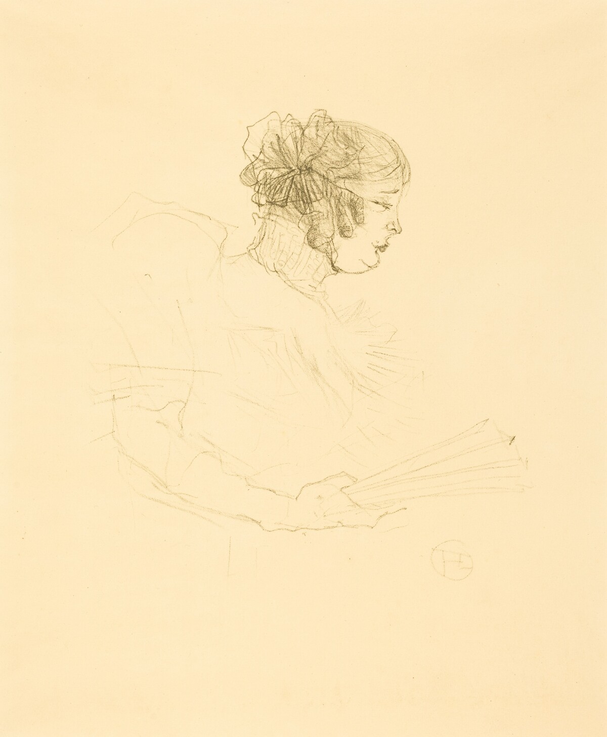 Luce Myres in Profile (Luce Myrès, de profil) by Henri de Toulouse-Lautrec
