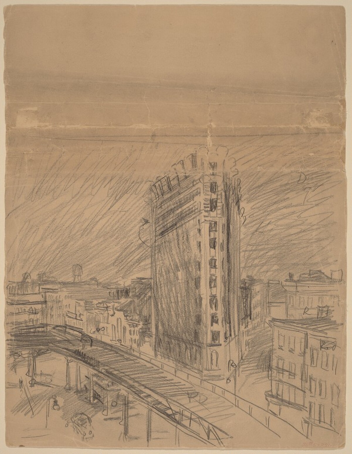 Study for "The City from Greenwich Village," II by John Sloan