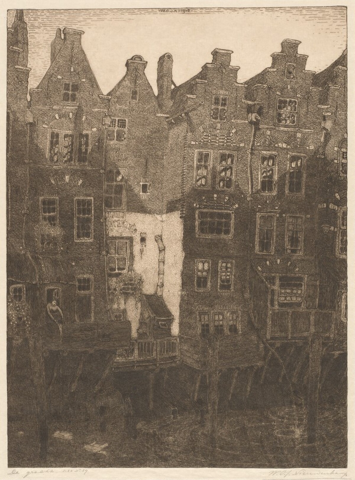 De Gracht (The Canal, Dordrecht) by Wynand Otto Jan Nieuwenkamp