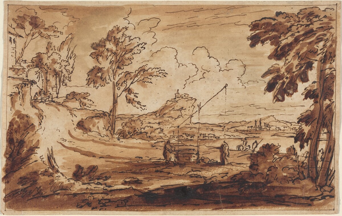 At the Dram Well by French 17th Century