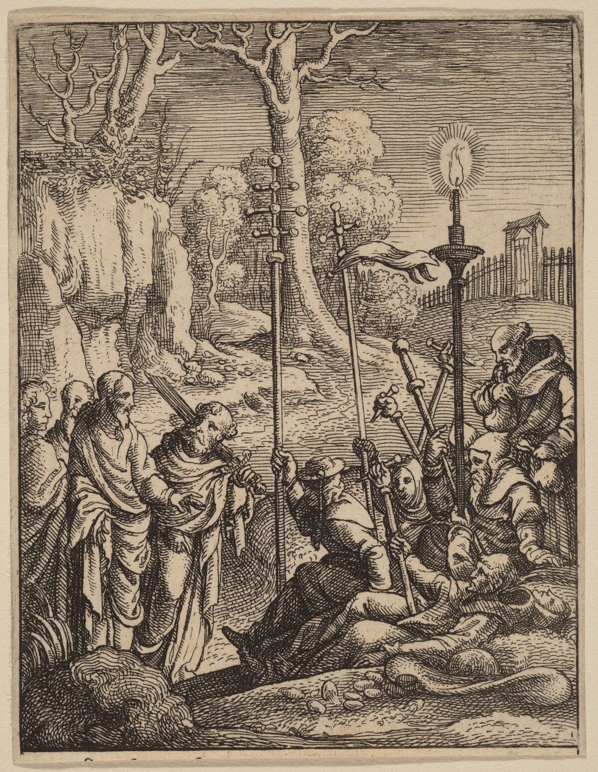 Jesus Confronting His Detractors by Wenceslaus Hollar, after a follower of Hans Holbein the Younger