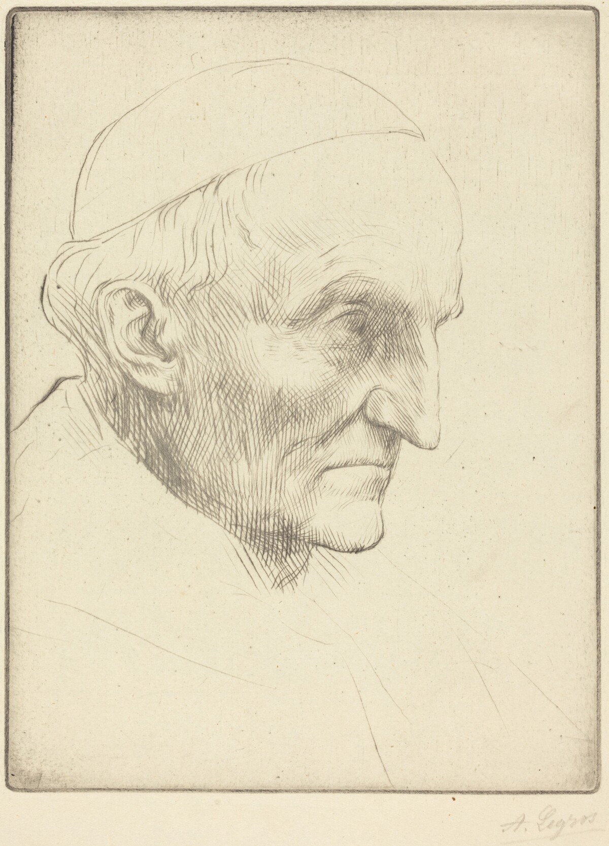Cardinal Manning, 3rd plate by Alphonse Legros