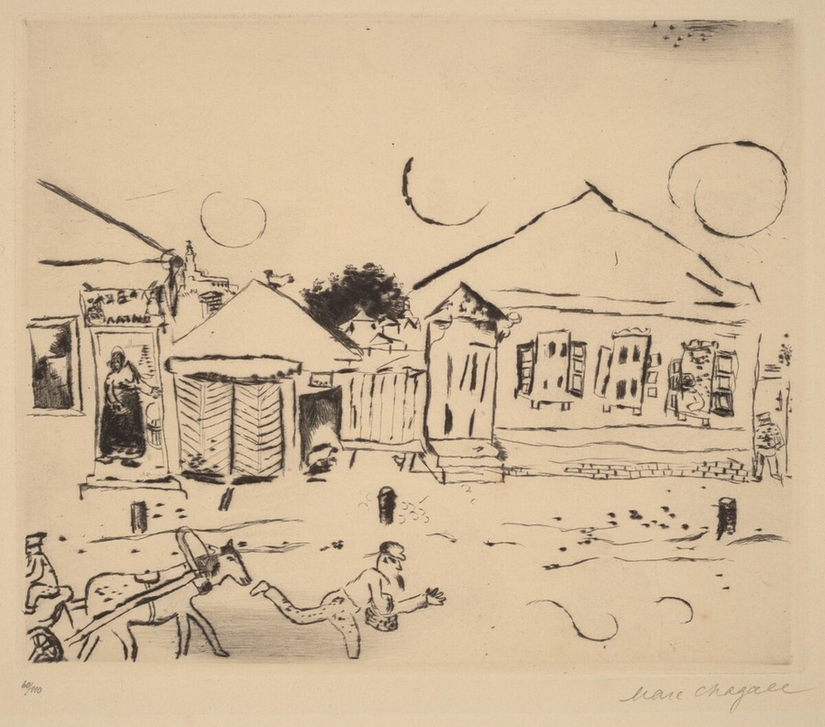 Pokrowa Street, Vitebsk by Marc Chagall