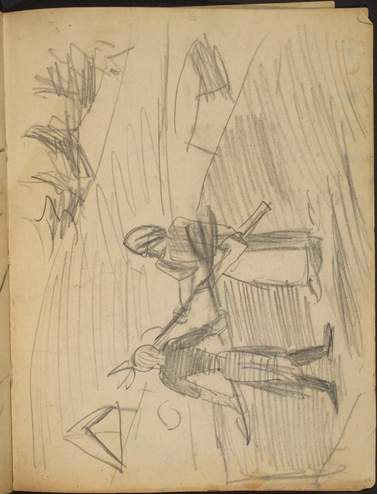 Bauern im Feld (Peasants in Field) [p. 23] by Max Beckmann
