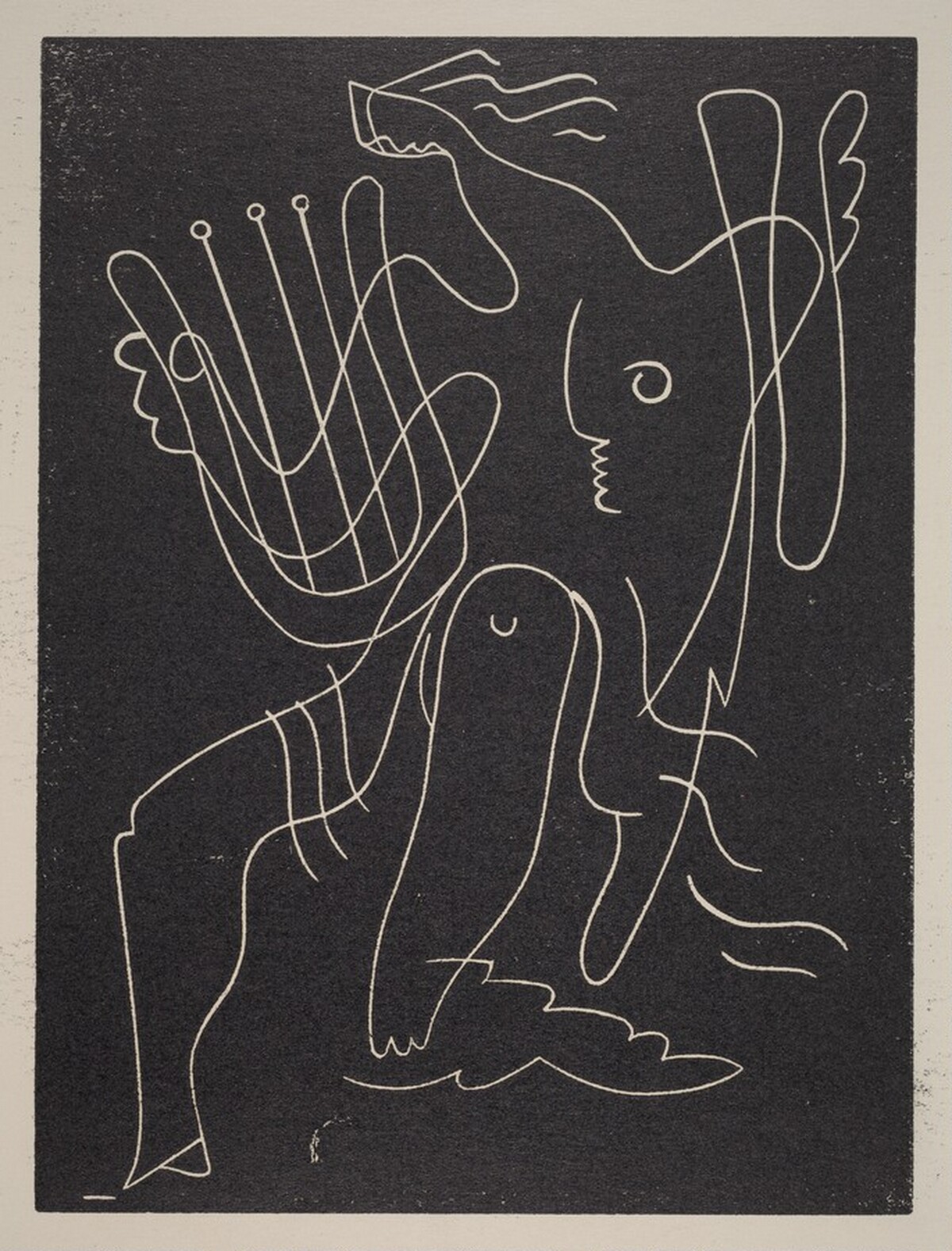 Untitled (Abstraction: Woman With Lyre) by Carl Robert Holty