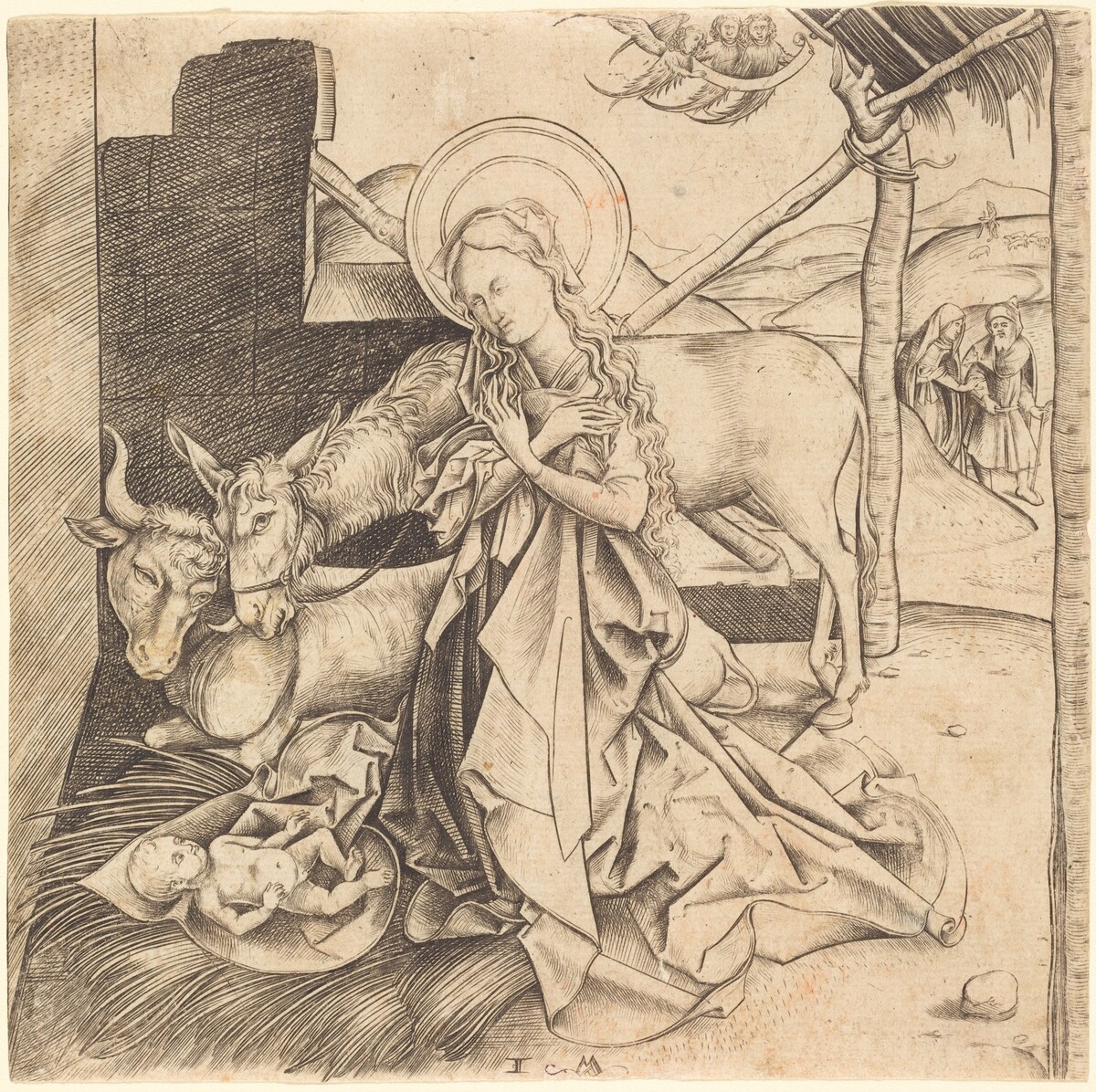The Nativity by Israhel van Meckenem