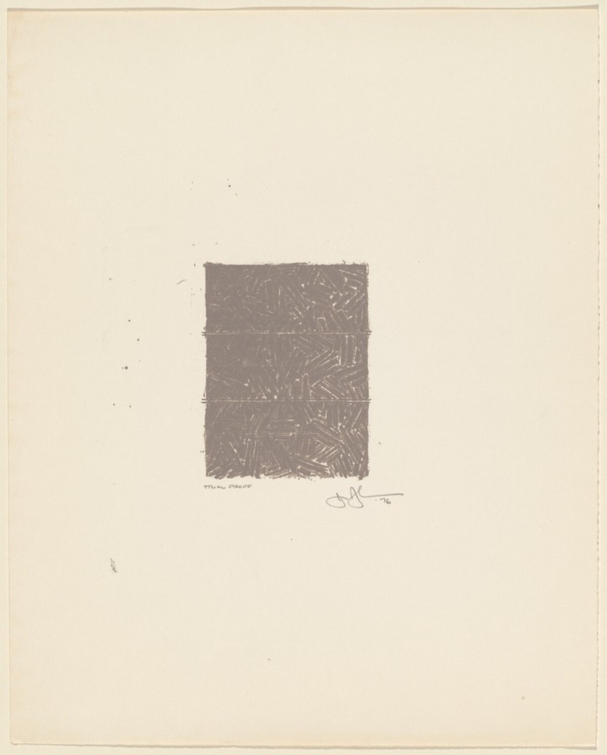 Bookplate for David Grainger Whitney [trial proof] by Jasper Johns