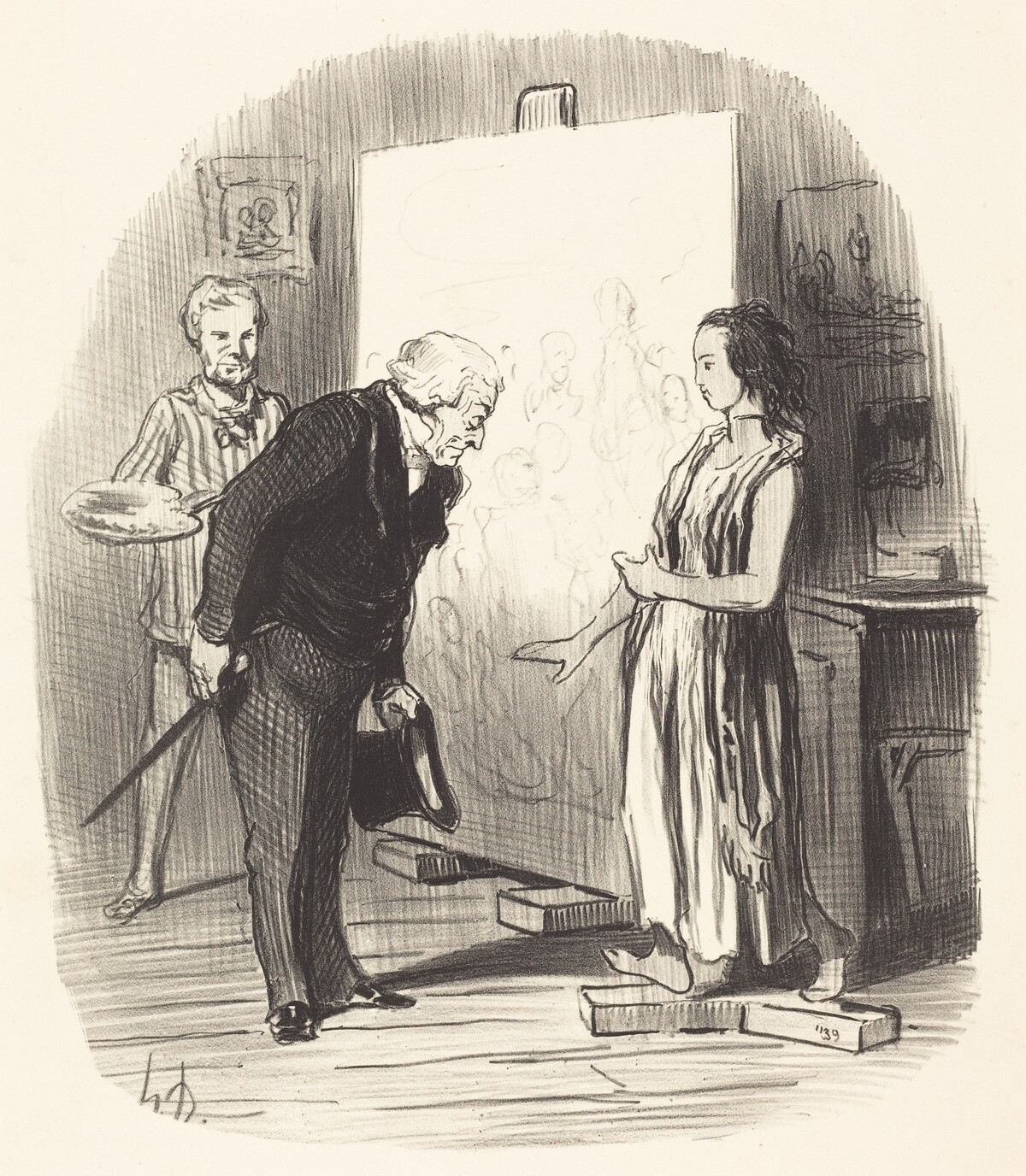 Madame, j'ai bien l'honneur! by Honoré Daumier