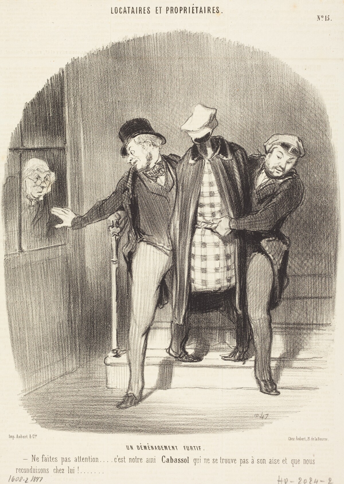 Un Déménagement furtif by Honoré Daumier