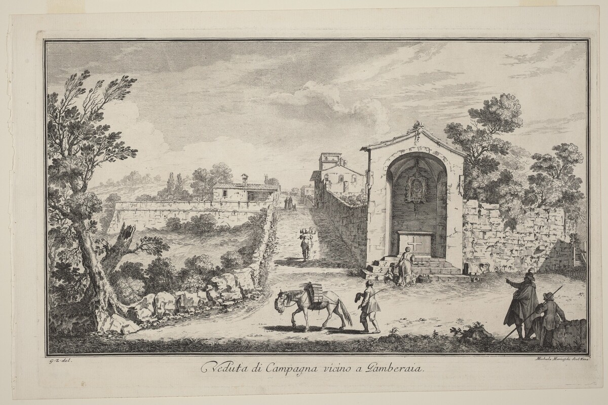 Veduta di Campagna vincino a Gamberaia by Michele Marieschi after Giuseppe Zocchi